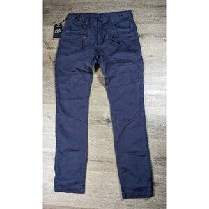 Rare PRPS Sample Cargo Pants 32 Navy Utility Moto Zipper Techwear NWT